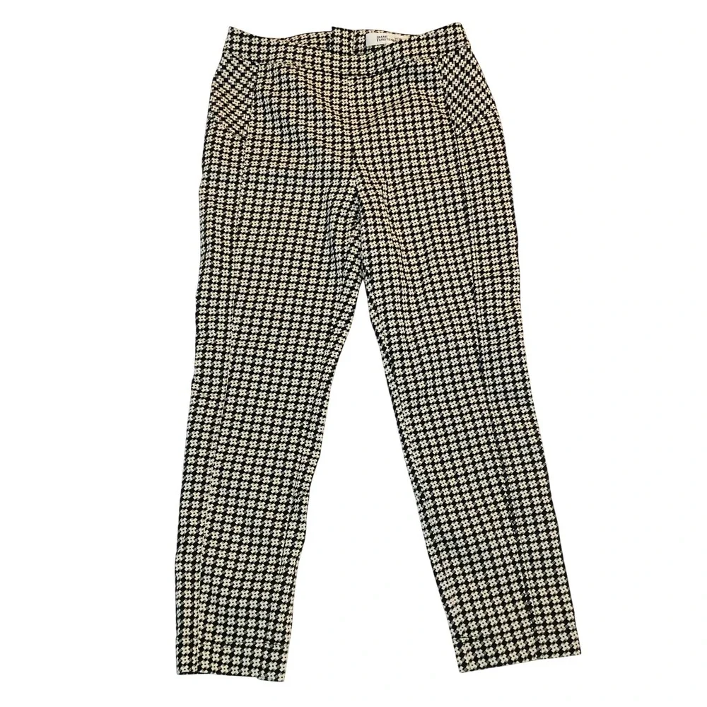 Diane von Furstenberg Women's Portia Ankle Pants 12844DVF Geometric cotton S EUC